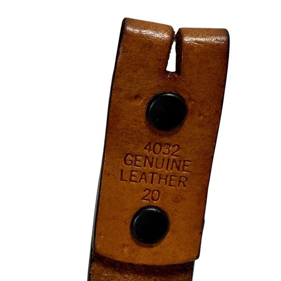 3D Leather Tooled Bucking Bronco Bull Roping Cowboy Western Belt - Picture 11 of 12